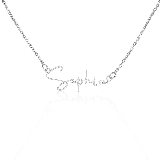 Customizable Signature Name Necklace